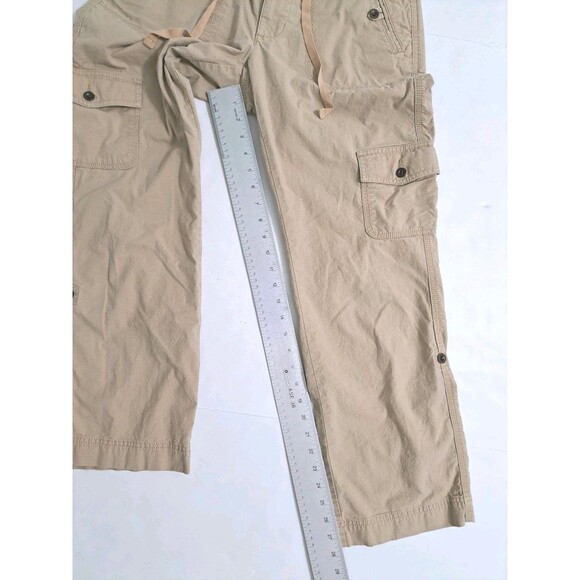 LL Bean Cargo Trail Roll Up Leg Pants Womens Size 4 Favorite Fit Hiking Stretch - Picture 10 of 11